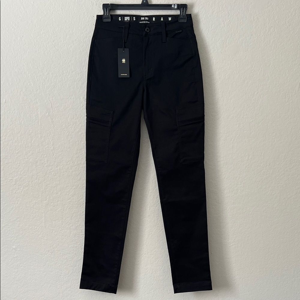 NWT G-Star RAW Women's Black Slim Cargo Pants in Size 25